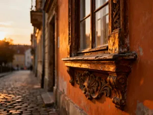 Model architektoniczny nowoczesnego domu na tle placu budowy, symbolizujący proces planowania i realizacji inwestycji.